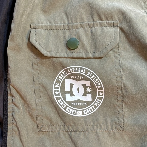 DC Clothing Men's Soft Shell Full Zip Hooded Jacket Size Small Olive Green - Picture 5 of 12